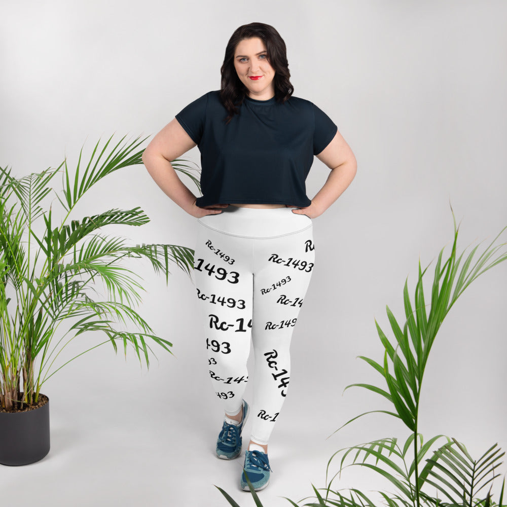 Rc-1493 Brand All-Over Print Plus Size Leggings