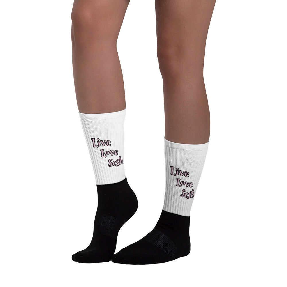 Rc-1493 Brand Live-Love-Sesh Cushion bottom Cozy Socks